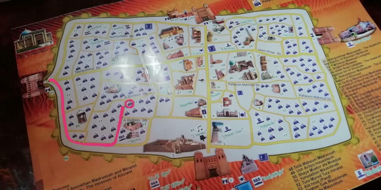 ヒヴァ Naqqosh Bed & Breakfast エクステリア 写真